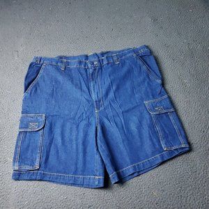 King Size Denim Jean Shorts Mens Size 44 Big & Tall Blue Cotton Cargo